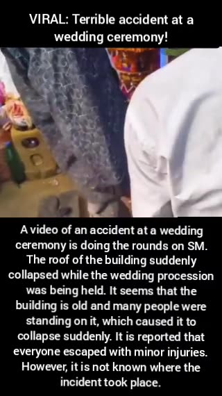 VIRAL: Terrible accident at a wedding ceremony!