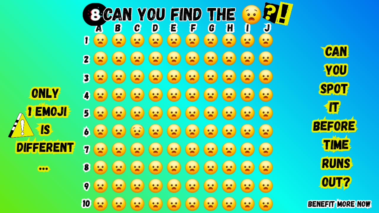 Can you find the different emoji? (P.7) ? 😧