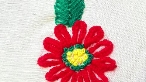 Beautiful Embroidery Leaf Design | Easy Hand Embroidery 🌿✨