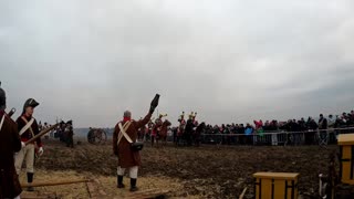 Firing 12-Pounder Cannons During Reenactment of the Battle of Austerlitz.