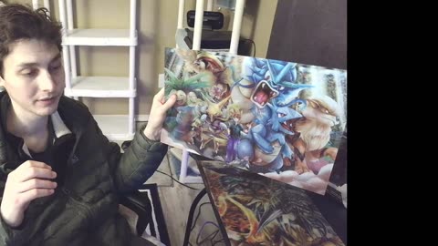 Review Of The Pokemon Champions 3D Lenticular Poster That Features An Image Of Red In The 3D Poster