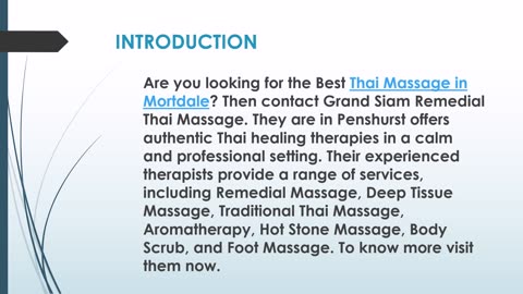 Best Thai Massage in Mortdale
