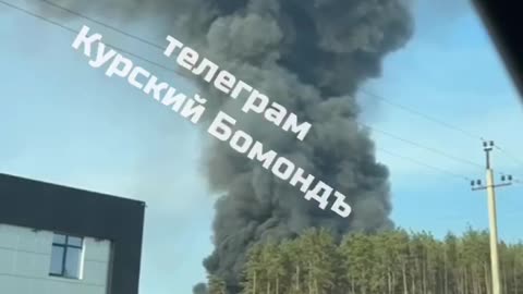 🔥 A major fire broke out in Kursk on the territory of the APZ-20 plant.