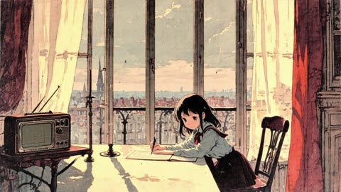 French Radio 1939 - relax study to 📻 Old aesthetic sound + War ambient part