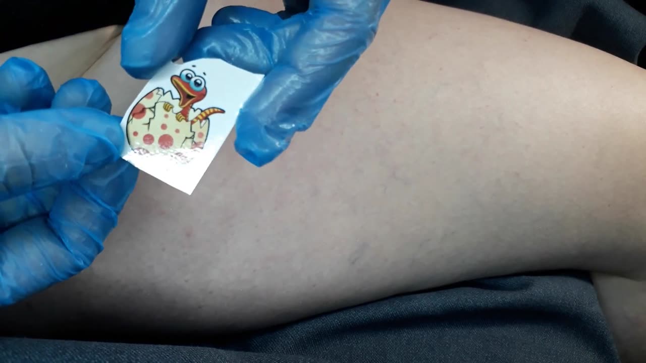 hatched dinosaur temporary tattoo sticker magic art design