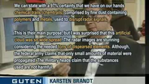 NCF - EKC 2007 meteorologist Kartsen Brandt: German Military Chemtrail Proof Exposed