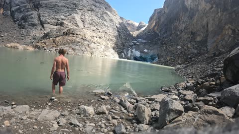 Gettiing in the frozen lake #NevadoAmpay #Abancay #Andes #Mountains