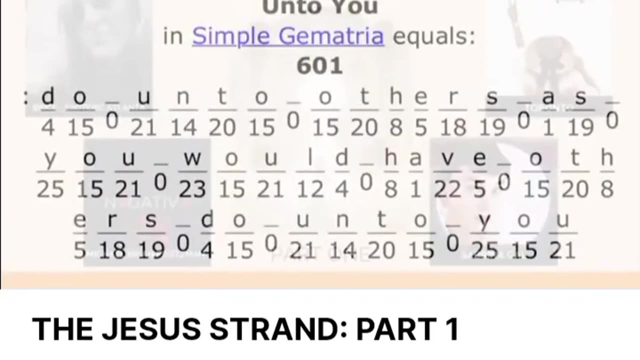 The Jesus strand: part 1