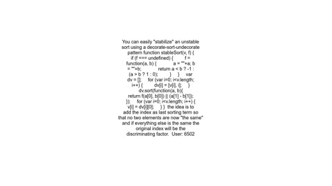 How to implement a stable QuickSort algorithm in JavaScript