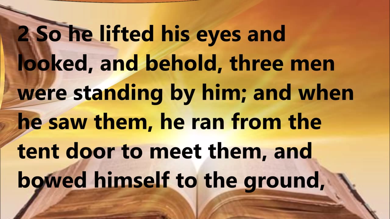 Abraham invites the Lord and two others to a meal.