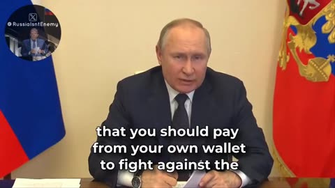 Putin - “Citizens of Western countries＂ they make you pay to fight a mythical Russian threat