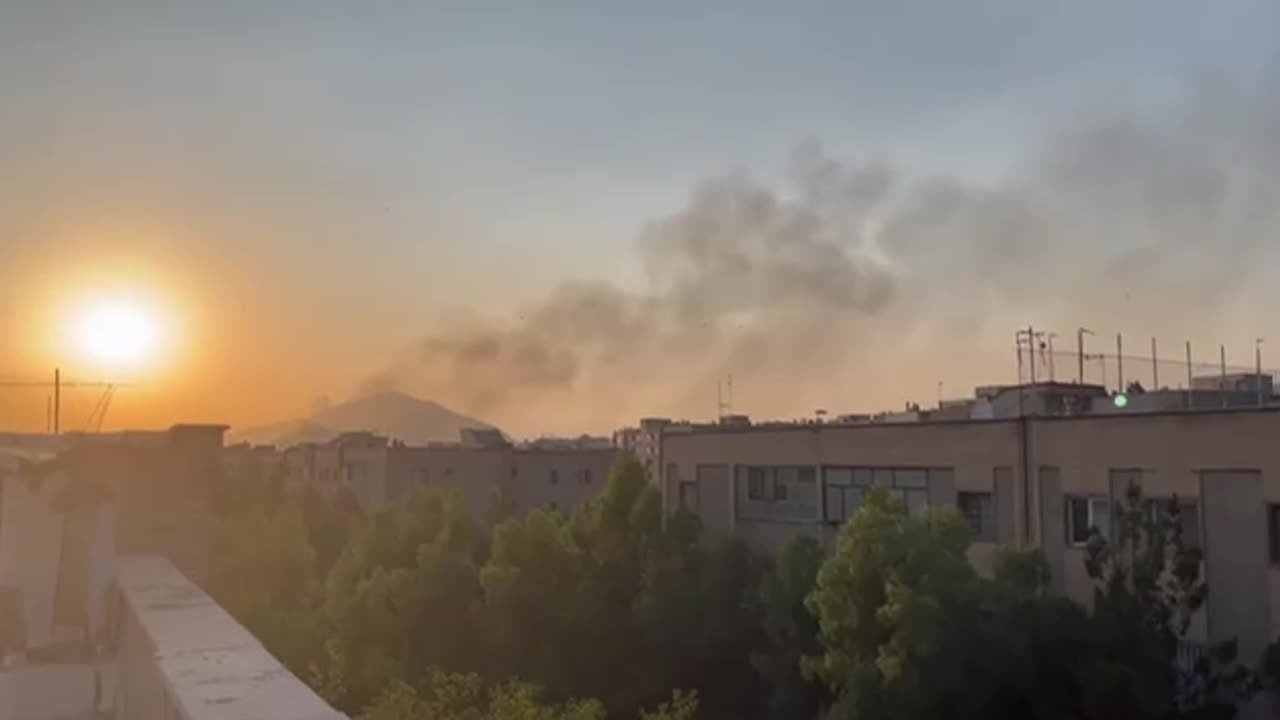 Smoke rises in southern Tehran. Waves of attacks continue in many parts of Iran