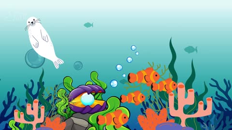 Curious White Seal Explores a Colorful Underwater World