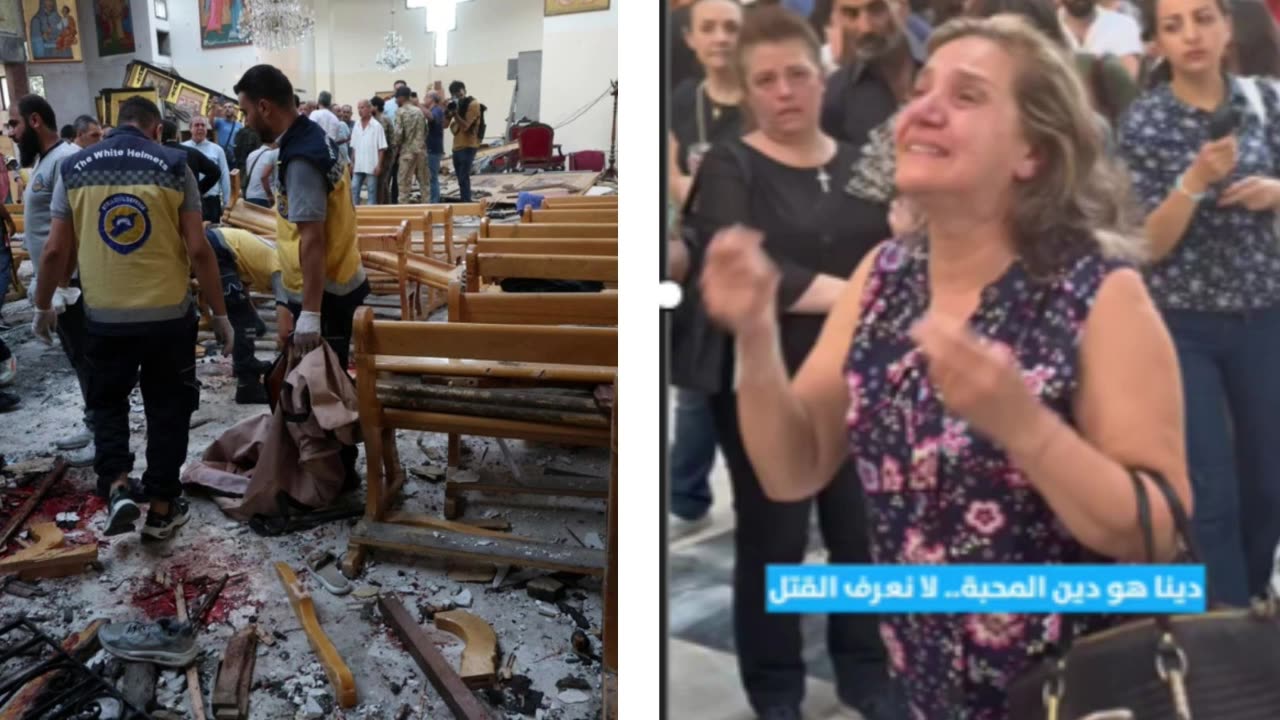 Powerful and Touching Video of Syrian Christian Woman Speaking from Site of Bombed Orthodox Church