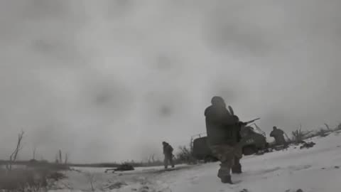 Russian Soldiers Bail from Transport Van as Ukrainian Drone Smashes into it