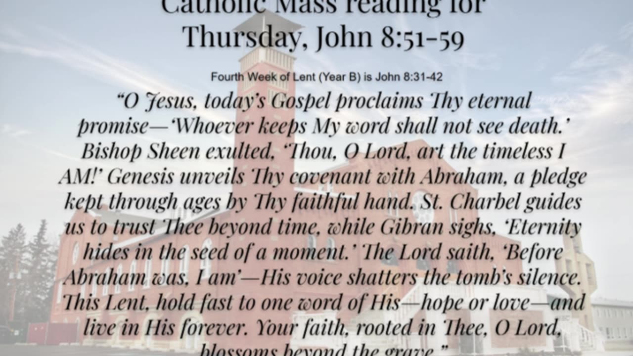 Mass Reading Reflection for Thursday, April 3, 2025