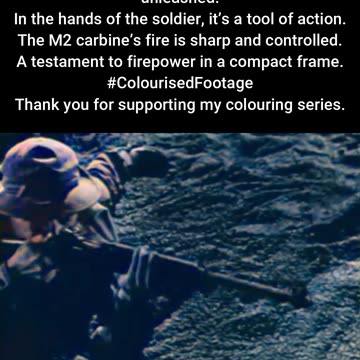 Firing the M2 Carbine in Action #ColourisedHistory