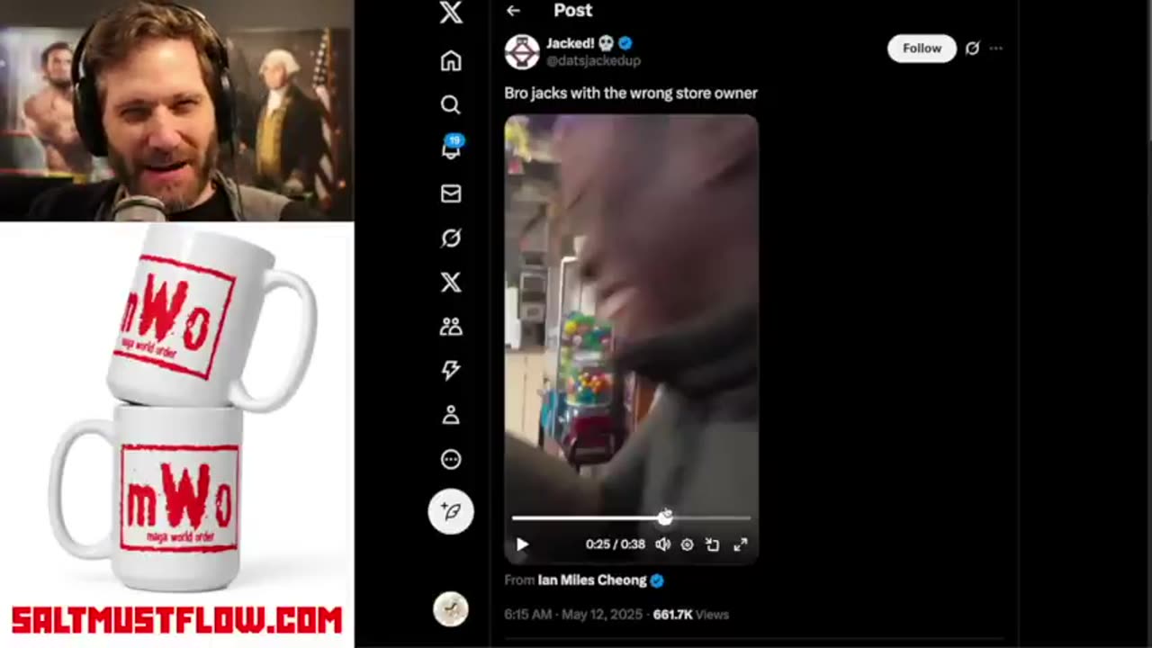 Clerk Beats The Hell Out of Man Trashing Store ~ Salty Cracker