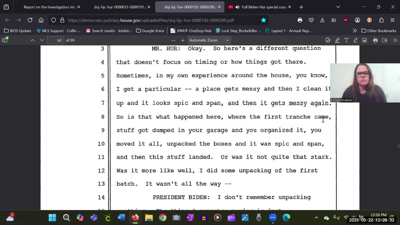 V 19 Robert Hur Classified Documents Report