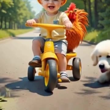 Cutest riding tricycle #trending #viral