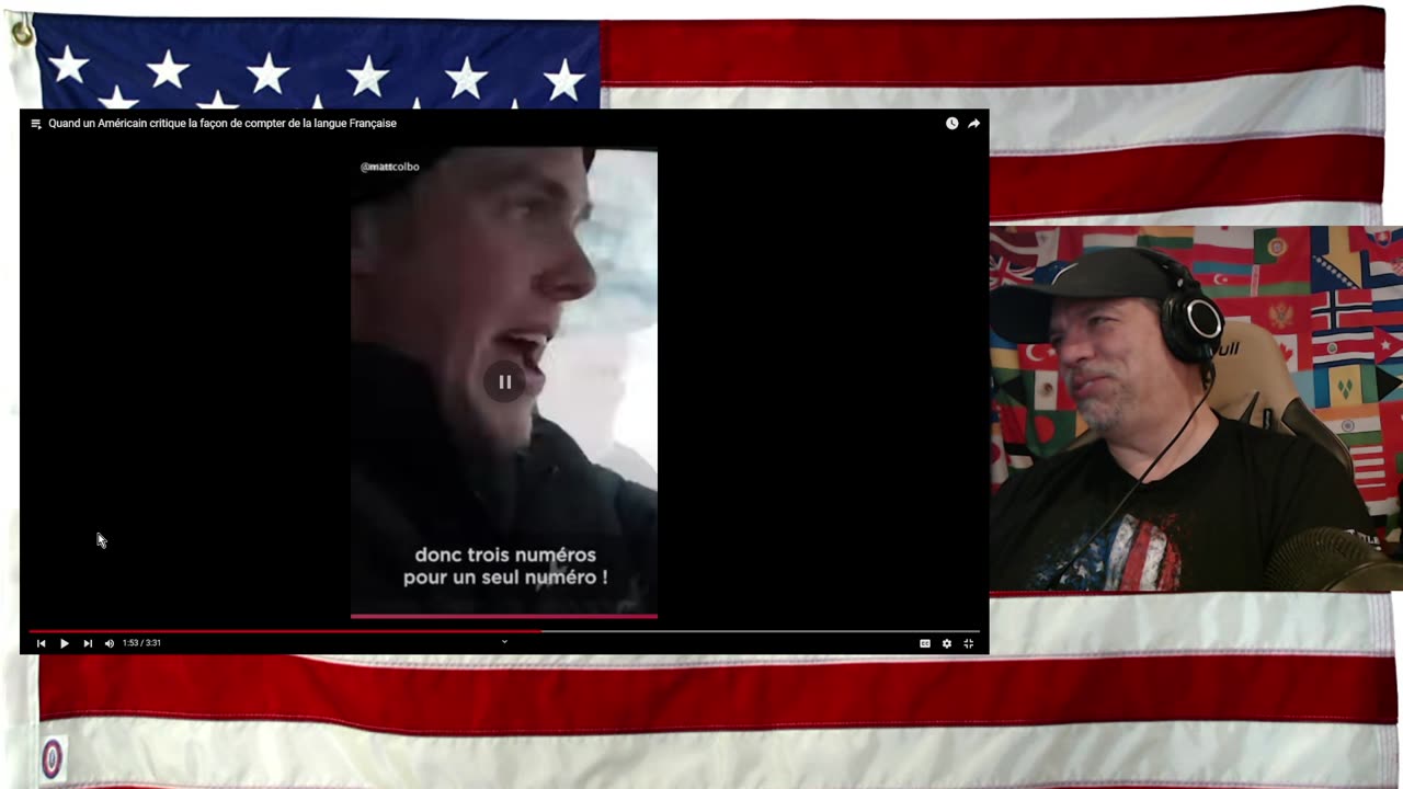 Quand un Américain critique la façon de compter de la langue Française - REACTION - LOL!!!!