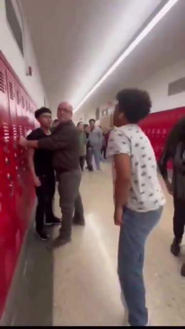 Teacher Tries to Break Up School Fight – Ends Up THROWING HANDS! Wild Clip