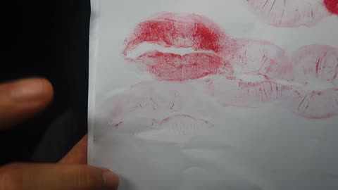 ASMR LIPSTICK KISSES ON PAPER