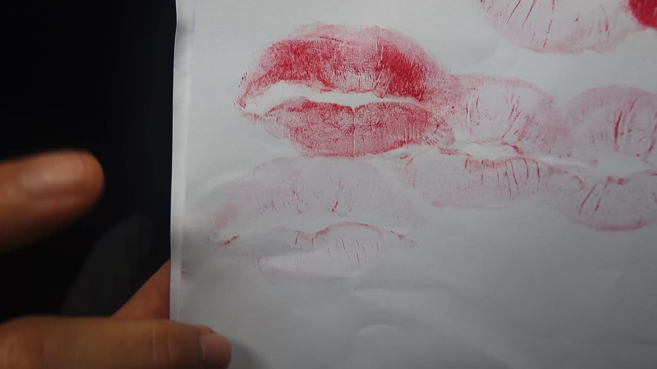 ASMR LIPSTICK KISSES ON PAPER