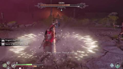 God of War Ragnarok - Kratos Vs. ODIN Boss Fight Phase One( NG+ ).