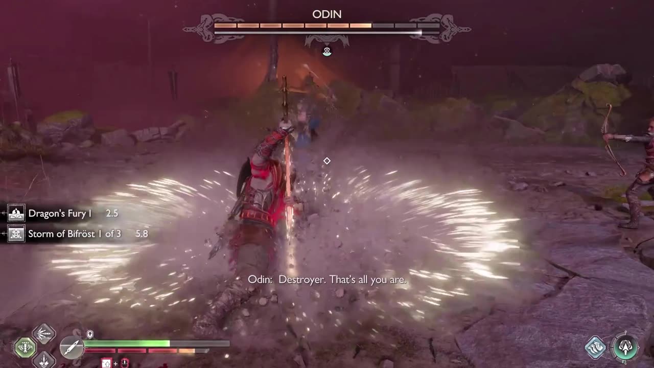 God of War Ragnarok - Kratos Vs. ODIN Boss Fight Phase One( NG+ ).