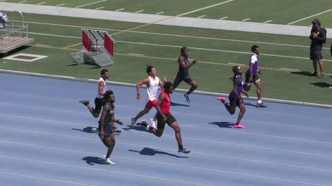 Boys 100 meter Dash Heat 4 Dade County Youth Fair HS Championship 2025 Tropical Park Miami, FL