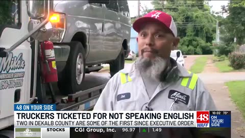 First truck drivers ticketed for not speaking English