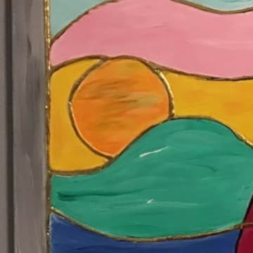 Stained Glass Art painting reveal