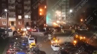 🛸💣 Ukraine Russia War | Kamikaze Drone Blast in Kyiv Parking Lot | RCF