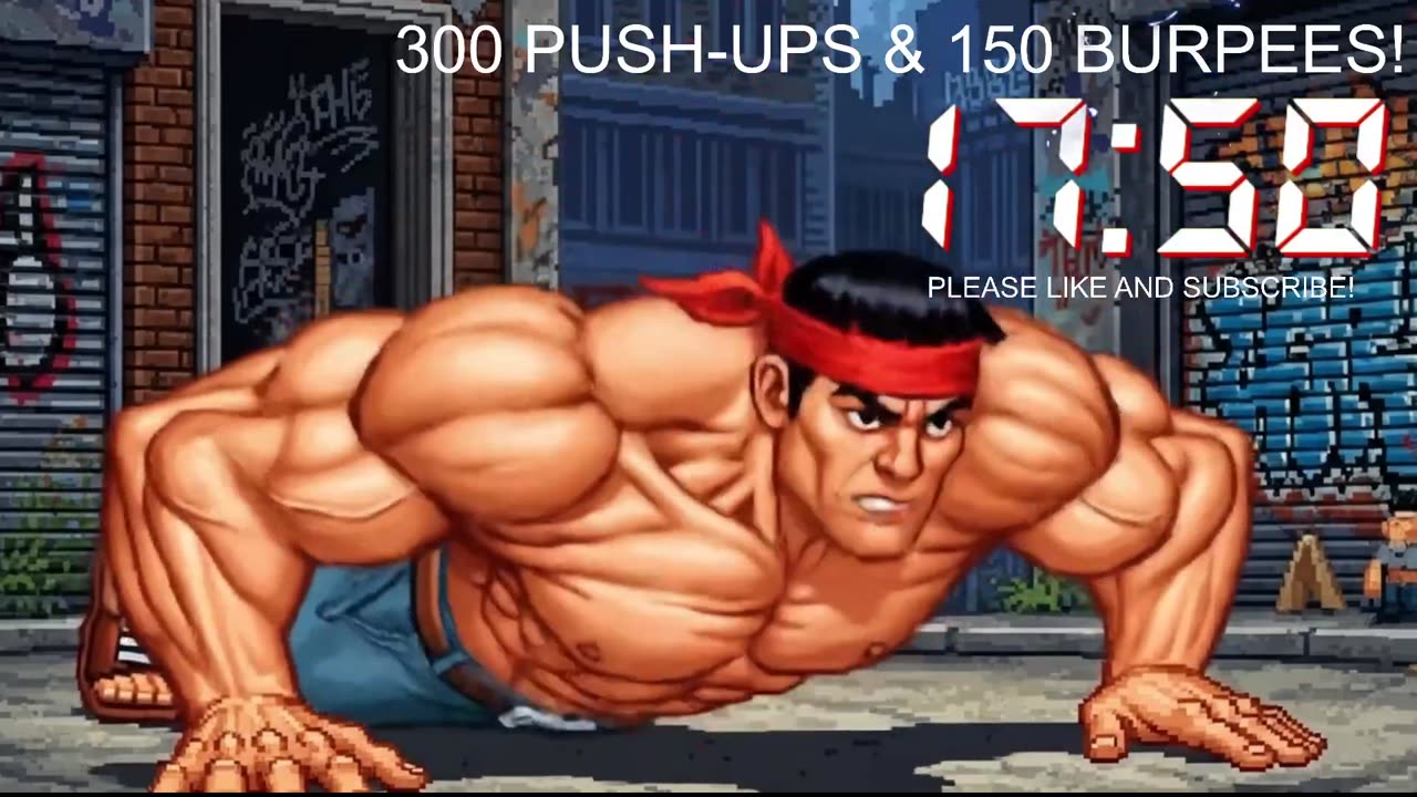 Everyday 300 push ups and 150 Burpees!