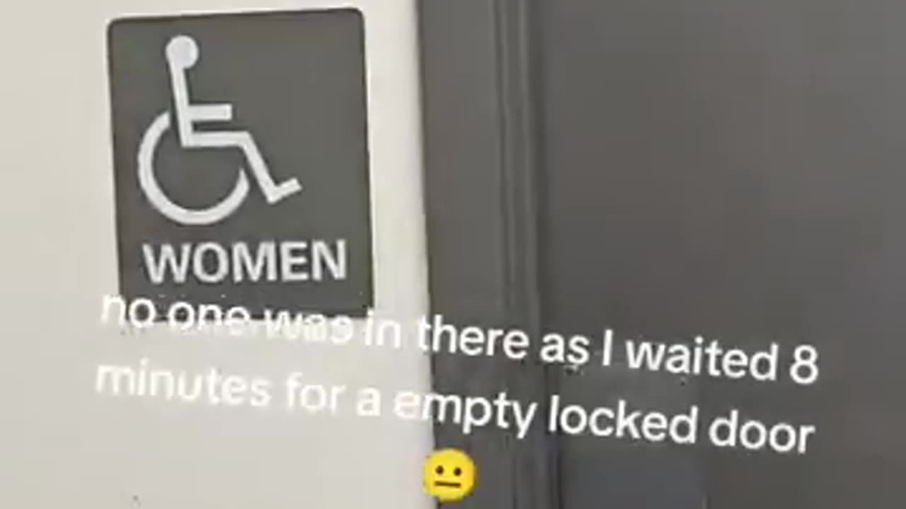 Texas gas station installed remote lock on OUTSIDE of women's bathroom.
