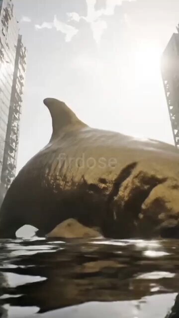 Giant Golden Monster Fish Wreaks Havoc on City