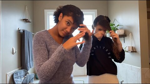 Hair video with my sister