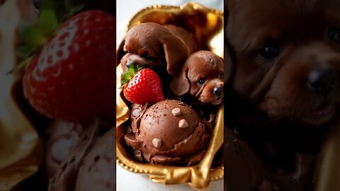My ice cream is so cute #puppies #dogs #ai #foodrebellion
