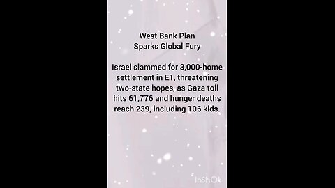West Bank Plan Sparks Global Fury