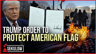 Trump Signs Executive Order to Protect American Flag