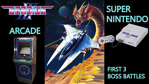 Gradius 3 (Arcade vs. Super Nintendo) - 3 boss battles