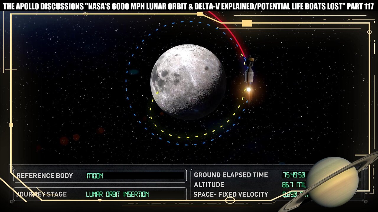 "NASA'S 6000 MPH LUNAR ORBIT & DELTA V EXPLAINED/ POTENTIAL LIFE BOATS LOST" PART 117