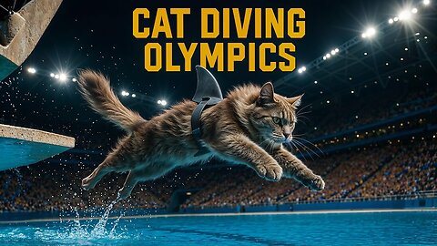 🐱🏅 Get ready for epic feline sports in THE CAT DIVING OLYMPICS! 🏅🐱