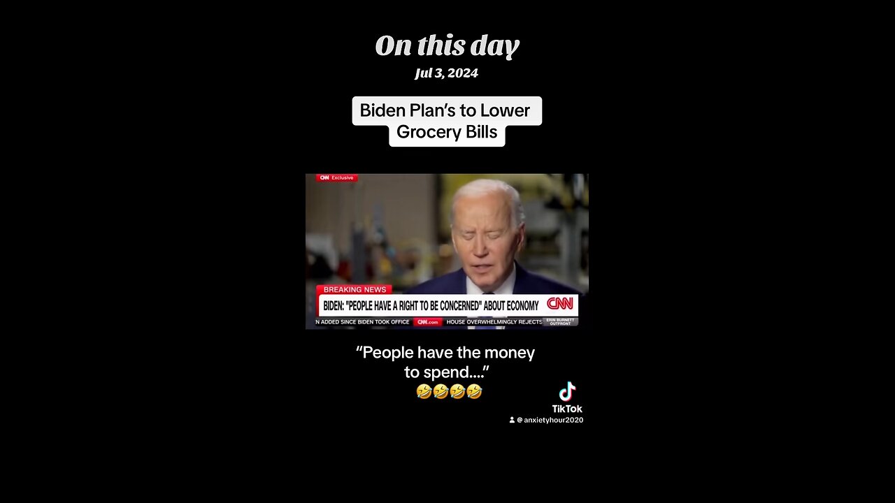 FLASHBACK: When Biden said you have the money to spend, during the highest inflation years…