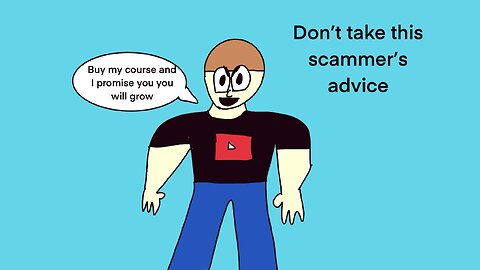 YouTube guru scammer animation