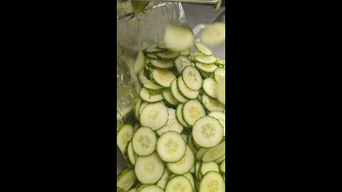Cucumber Salad Prep!