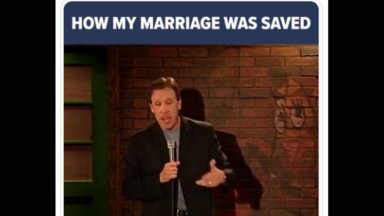 How my marriage was saved.. Jeff Allen