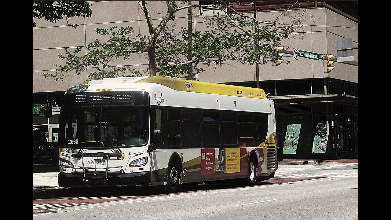 Maryland MTA New Flyer XD40 in downtown Baltimore.