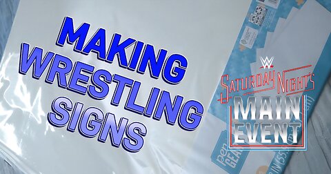 Making Wrestling Signs For WWE Saturday Night's Main Event